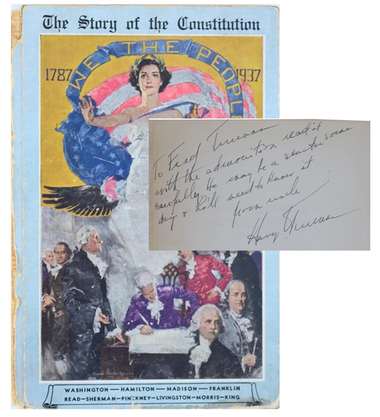 Harry Truman Signed Book on The Constitution to his Nephew