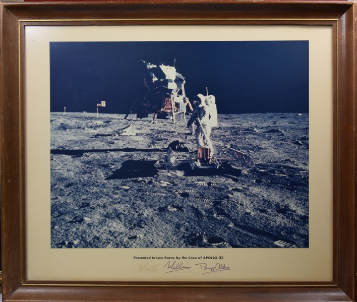 Oversized Apollo 11 Signed 19.5” x 23.5” Photo