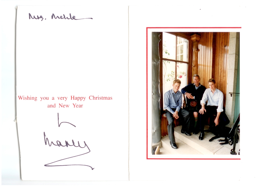 Christmas Card From Prince Charles to Aileen Mehle(Suzy Knickerbocker)