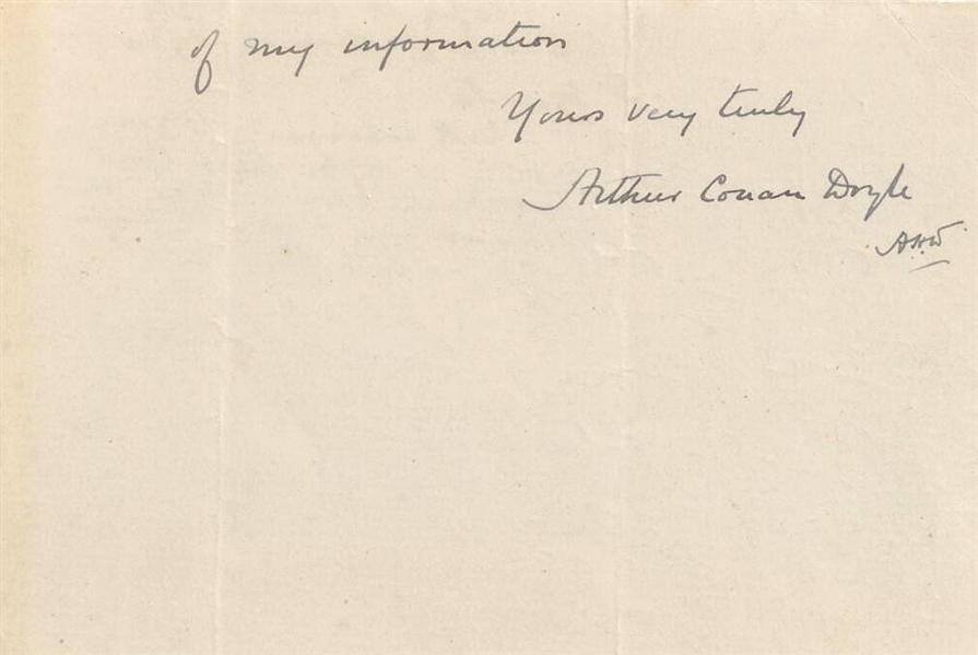  Arthur Conan Doyle (Secretarial)