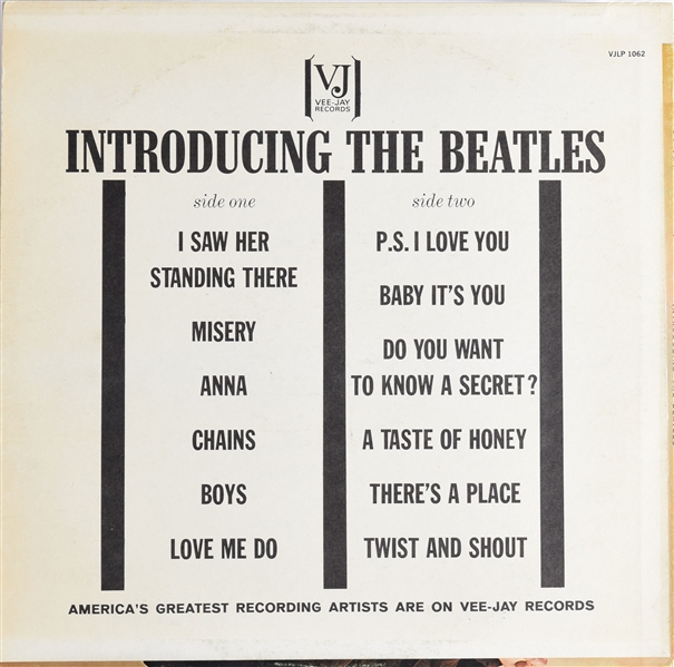 Introducing the Beatles Stereo Title Back LP Vee-Jay 1062 (1964)