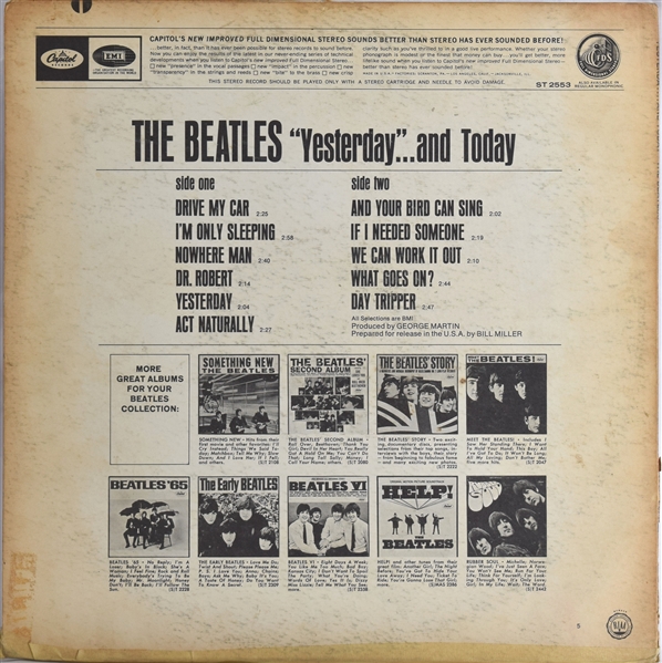 Beatles Yesterday and Today Stereo 3rd State Peeled Butcher Cover