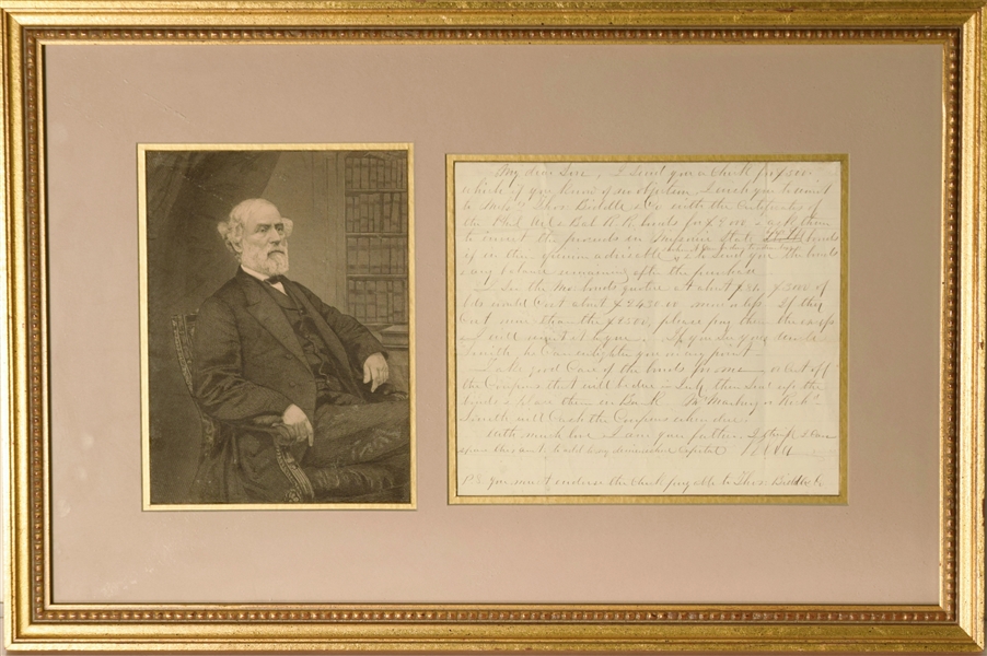 Robert E. Lee ALS to his son 4/17/1860