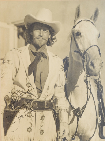 Joel Mccrea Oversized signed photo as Buffalo Bill