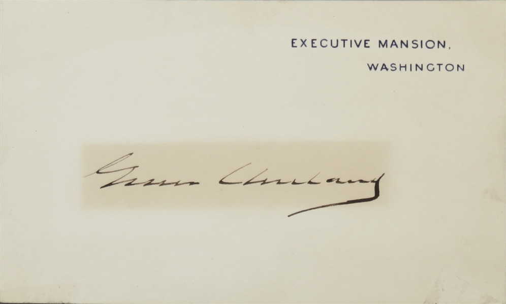 Grover Cleveland Executive Mansion Card