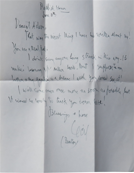 Cecil Beaton collection of letters to Aileen Mehle  “Suzy Knickerbocker”