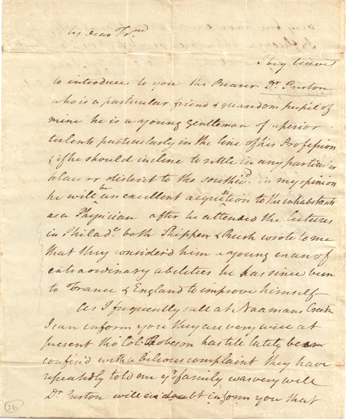 Letter To Anthony Wayne Docketed