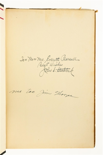 Rare Jim Thorpe Signed Book  (Fabulous Redman)