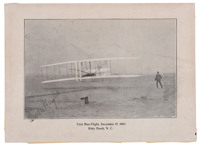 Orville Wright First Flight Signed Photo