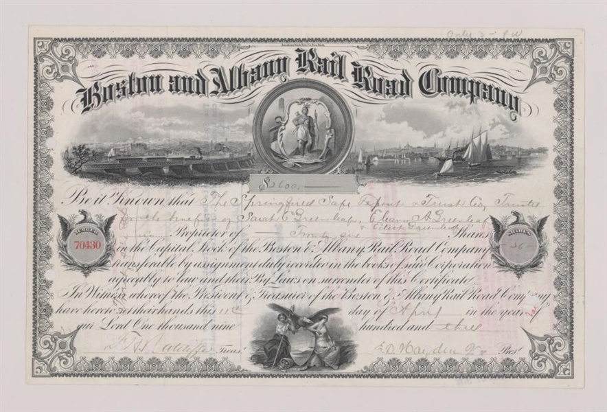  Group of 4 U. S. Railroad Stock Certificates