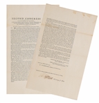 Act Of The Second Congress Relating To Trade with Indians Issued by George Washington Signed By Thomas Jefferson  