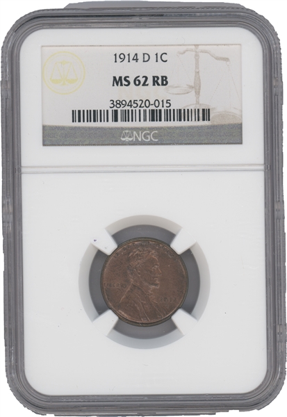 1914-D penny – MS62 Red/Brown