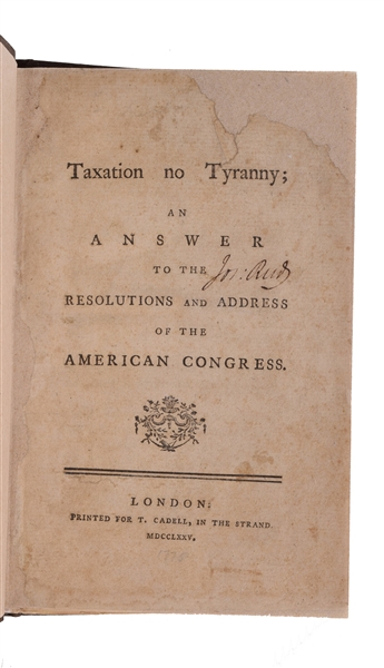 Taxation No Tyranny Joseph Reads Signed Copy! 