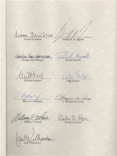 MASTERS OF DARKNESS HORROR & SCIENCE-FICTION AUTHORS MULTI-SIGNED LIMITED EDITION SIGNED FOLDER