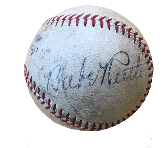 Babe Ruth Single Signed Base Ball 