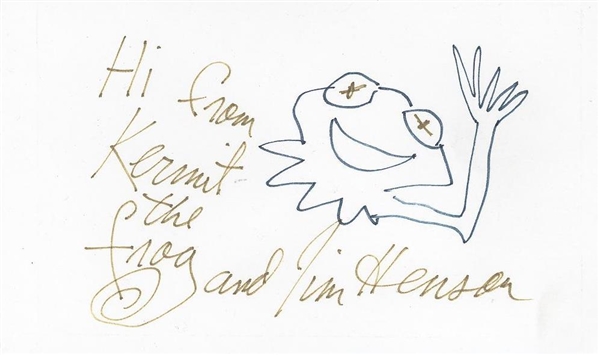 Original Henson Sketch of Kermit The Frog 