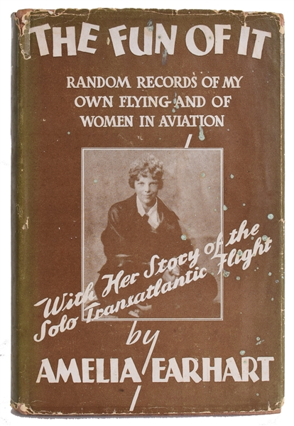 Amelia Earhart Signature in Book The Fun of It