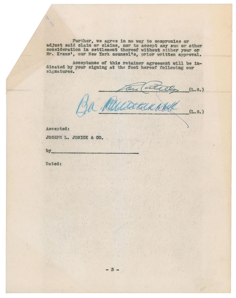Abbott and Costello Universal Pictures Contract