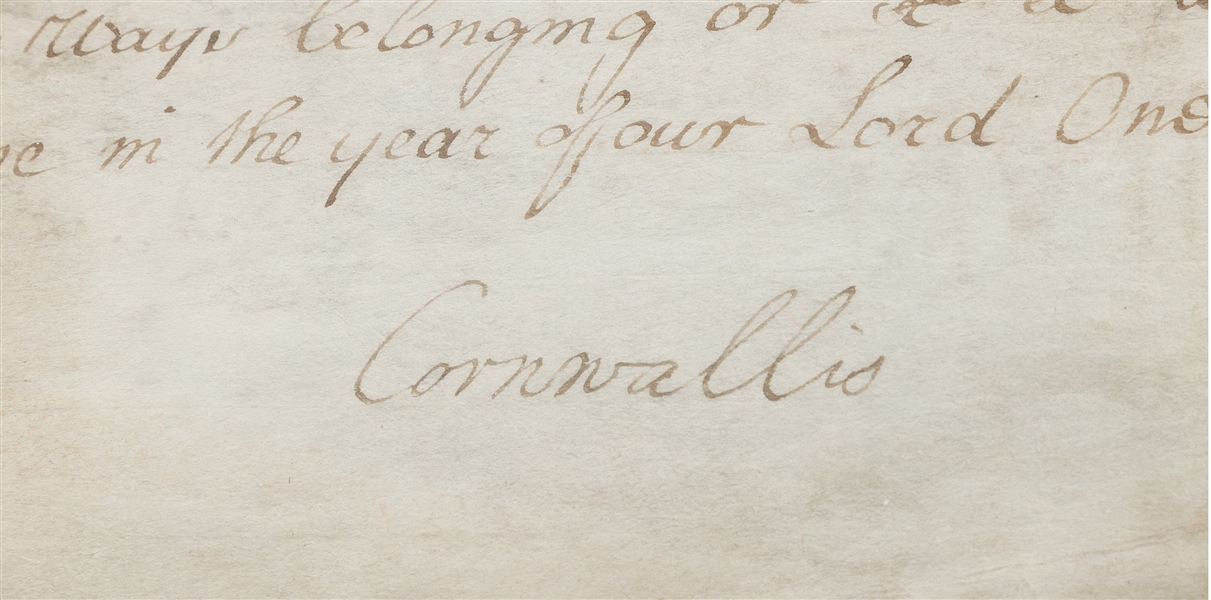 Charles Cornwallis,  Appointment Signed
