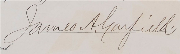 Rare James Garfield Document Signed As President