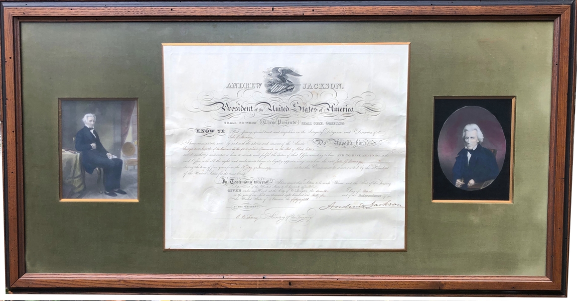Andrew Jackson & Robert B. Taney Uncommon Signed Appointment
