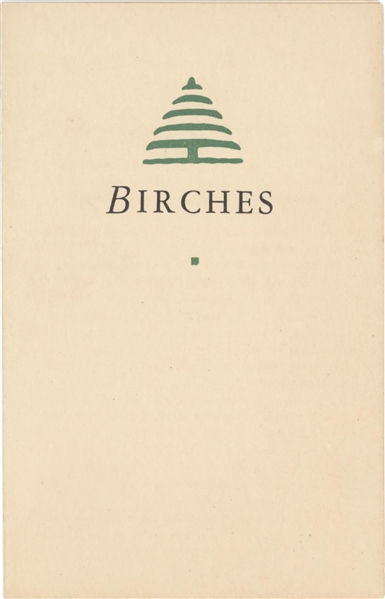 Birches [Bread Loaf Folder, No. 3]