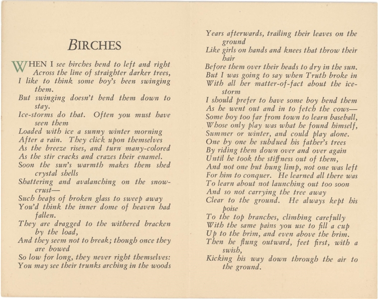 Birches [Bread Loaf Folder, No. 3]