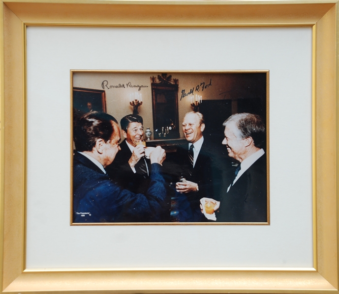Reagan, Ford, Carter  Signed Presidents Photo