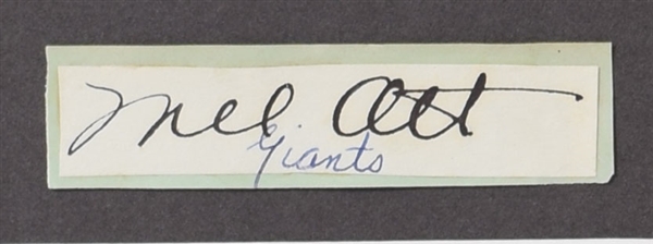 Mel Ott vintage  signature 