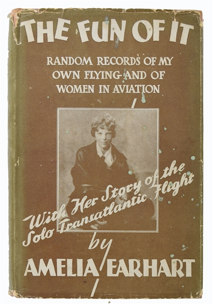 Amelia Earhart 1st ed Book With Signature & Mini Record!