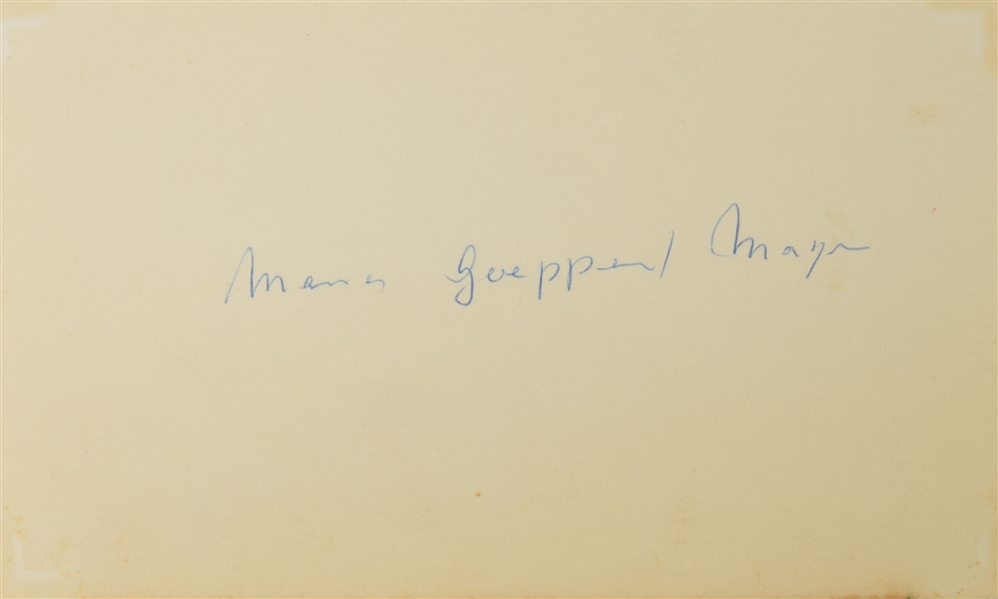 Maria Goeppert Mayer Rare autograph of the Second woman to win a Nobel Prize in Physics!