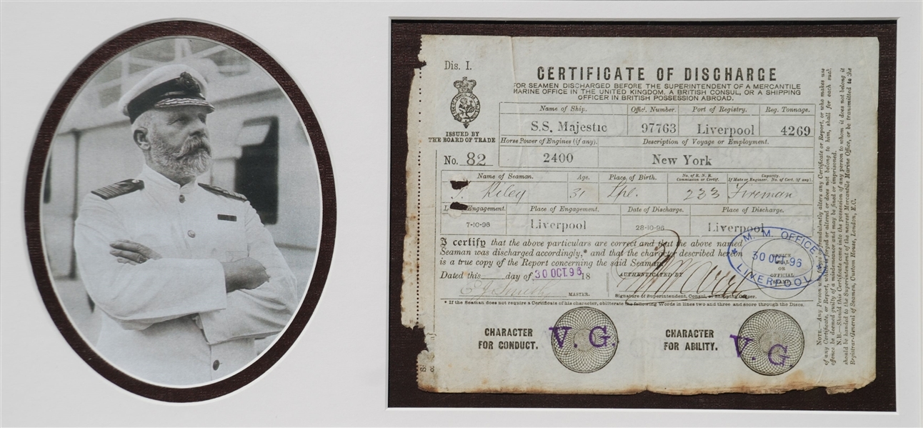 Rare Edward J. Smith DS ( Commander of the RMS Titanic)