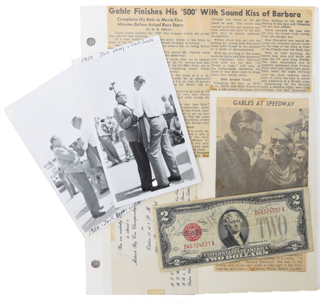 Clark Gables Signed $2 1928 Bill