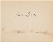 Carl Bosch Rare autograph of this Nobel Prize winner