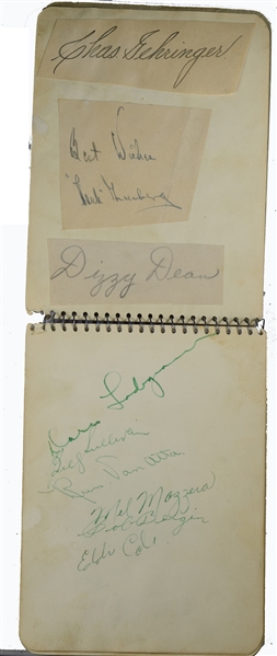 Signed Album With Lou Gehrig, DiMaggio, Williams and Over a 100 Baseball Autographs 