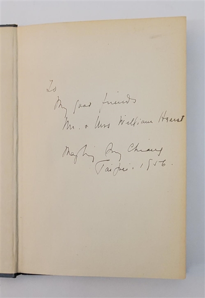 Madame Chiang Kai-shek Signed to William Hearst Jr.