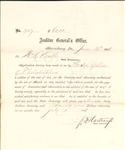 Gen. John F. Hartranft Signed document With Superb Cigar Label