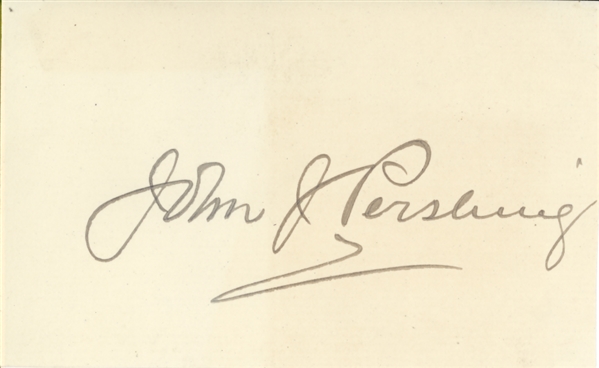 John J. Pershing Signed Card