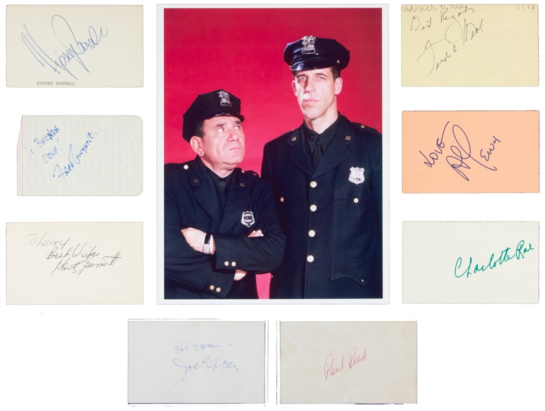 Car 54, Where Are You? Collection of Signatures, Fred Gwynn, Joe E. Ross, Russell, Al Lewis...