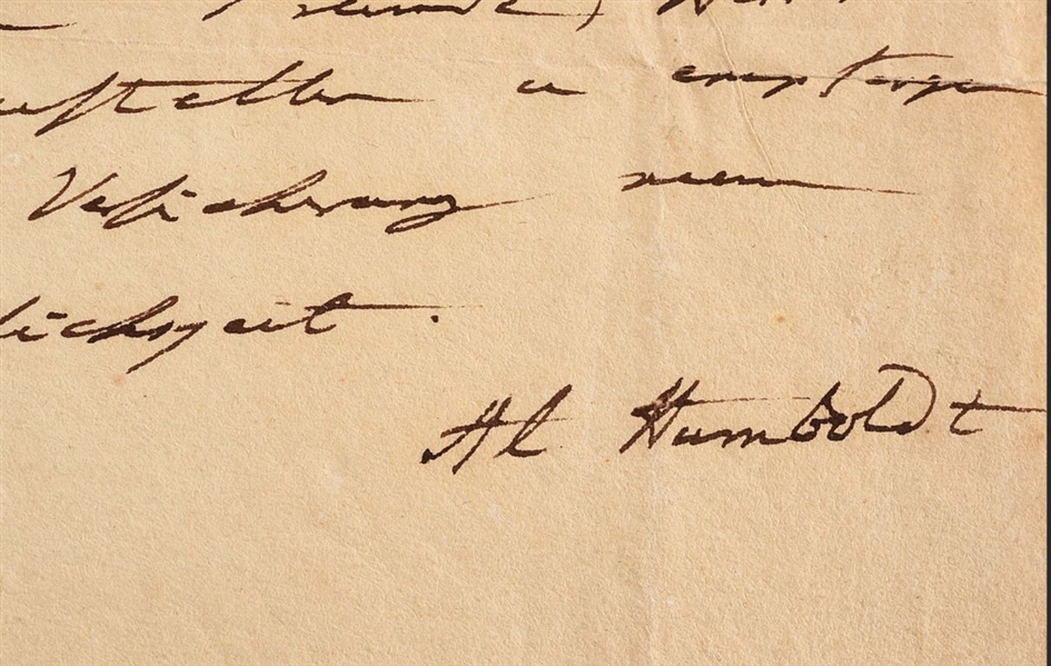 Alexander Van Humboldt The father of Environmentalism Autograph Letter Signed