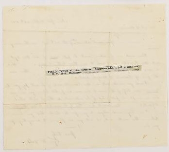 Cyrus W. Field Autograph Letter Signed