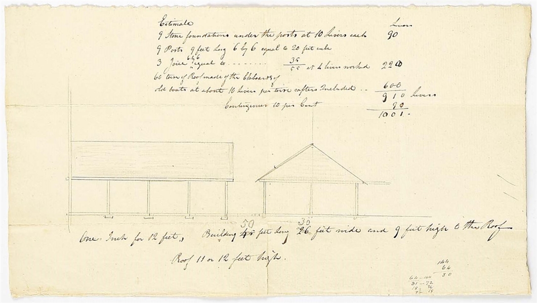 Robert Fulton Original Drawing and Letter 