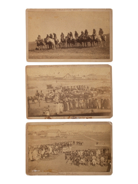 Boudoir photographs of Cheyenne and Arapaho Indians at Fort Reno, Oklahoma Territory