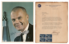 John Glenn Typed Letter Signed and Signed Photograph