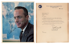 Scott Carpenter Typed Letter Signed and Signed Photograph