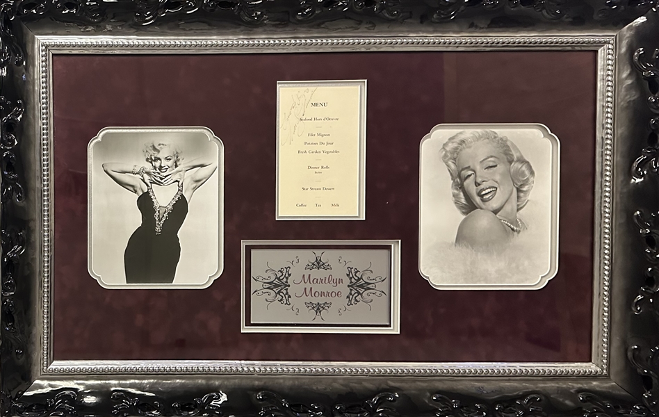Marilyn Monroe Autographed Menu Love & Kisses