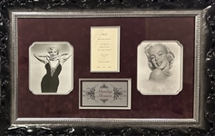 Marilyn Monroe Autographed Menu "Love & Kisses"