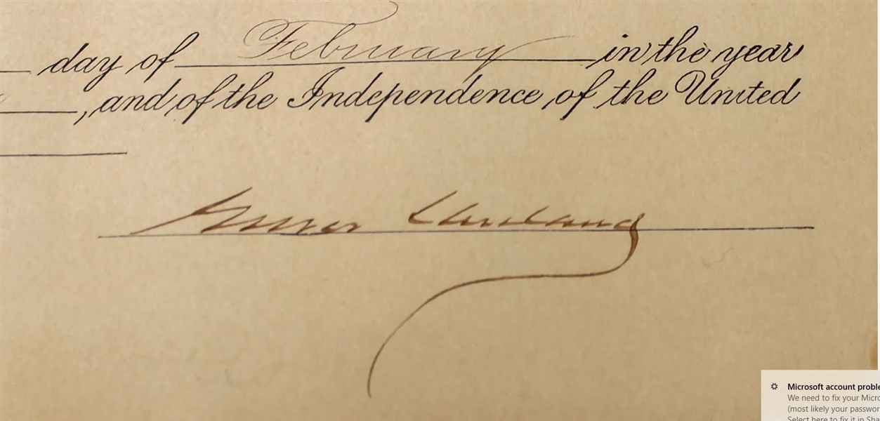 Grover Cleveland Signed Postmaster Appointment