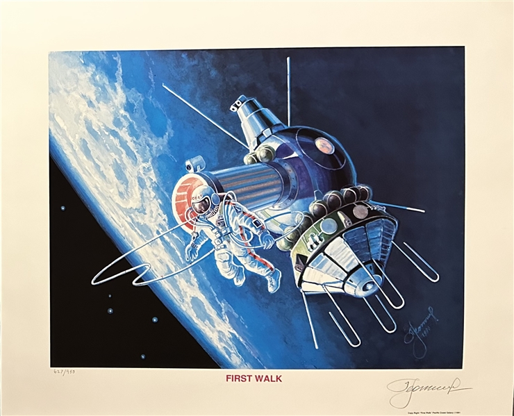 Alexei Leonov Signed Limited Edition First Walk Lithograph, #627/950