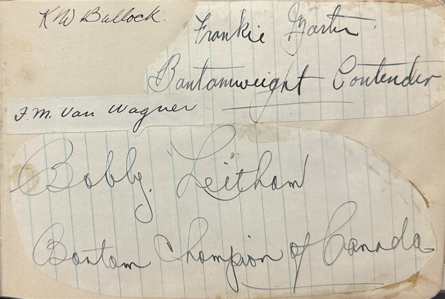 Autograph Album With Very Rare HOF Canadian Hockey Players Signatures of Nels Stewart, 'Babe' Siebert, Boxers, Olympic Athletes, Politicians, and Many Other Notable Public Figures, 1930-32